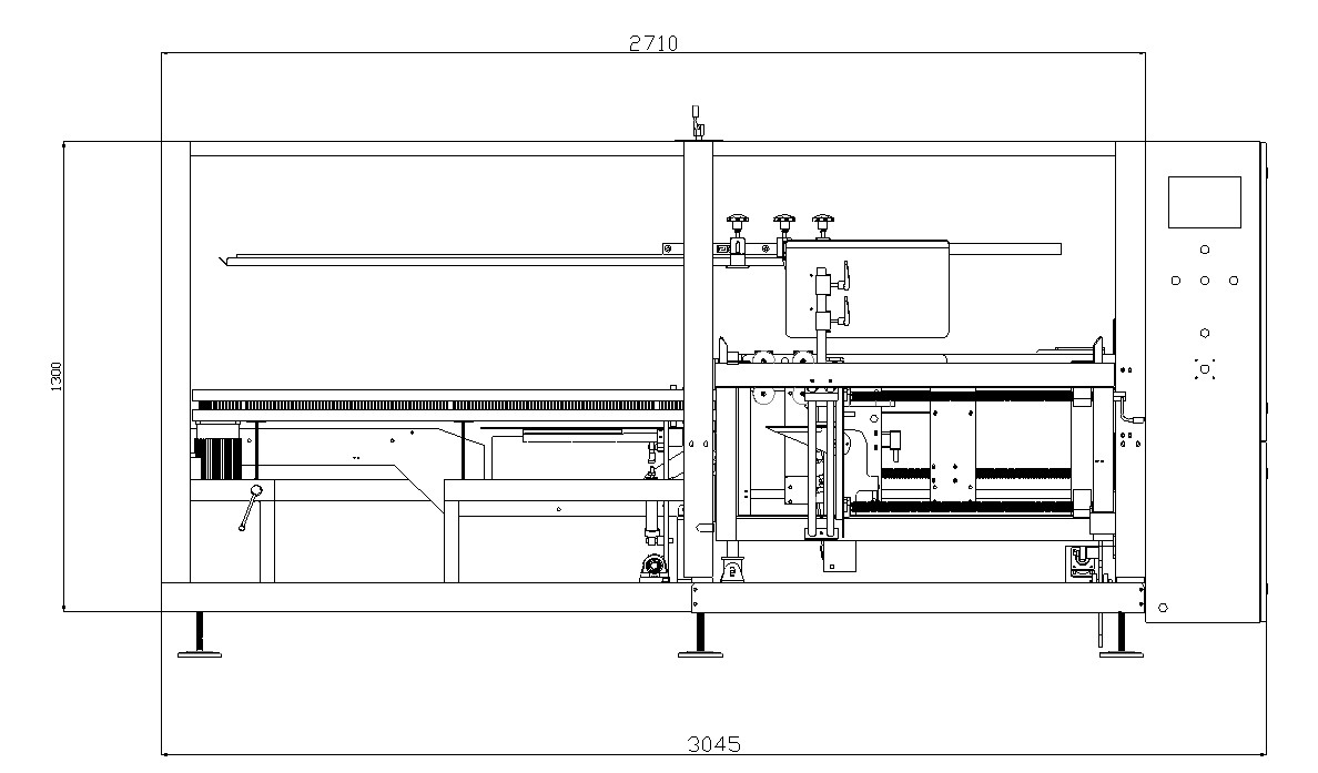 AUTOBOX formeuse de caisses - Plan d’implantation avec table de travail inclinée
